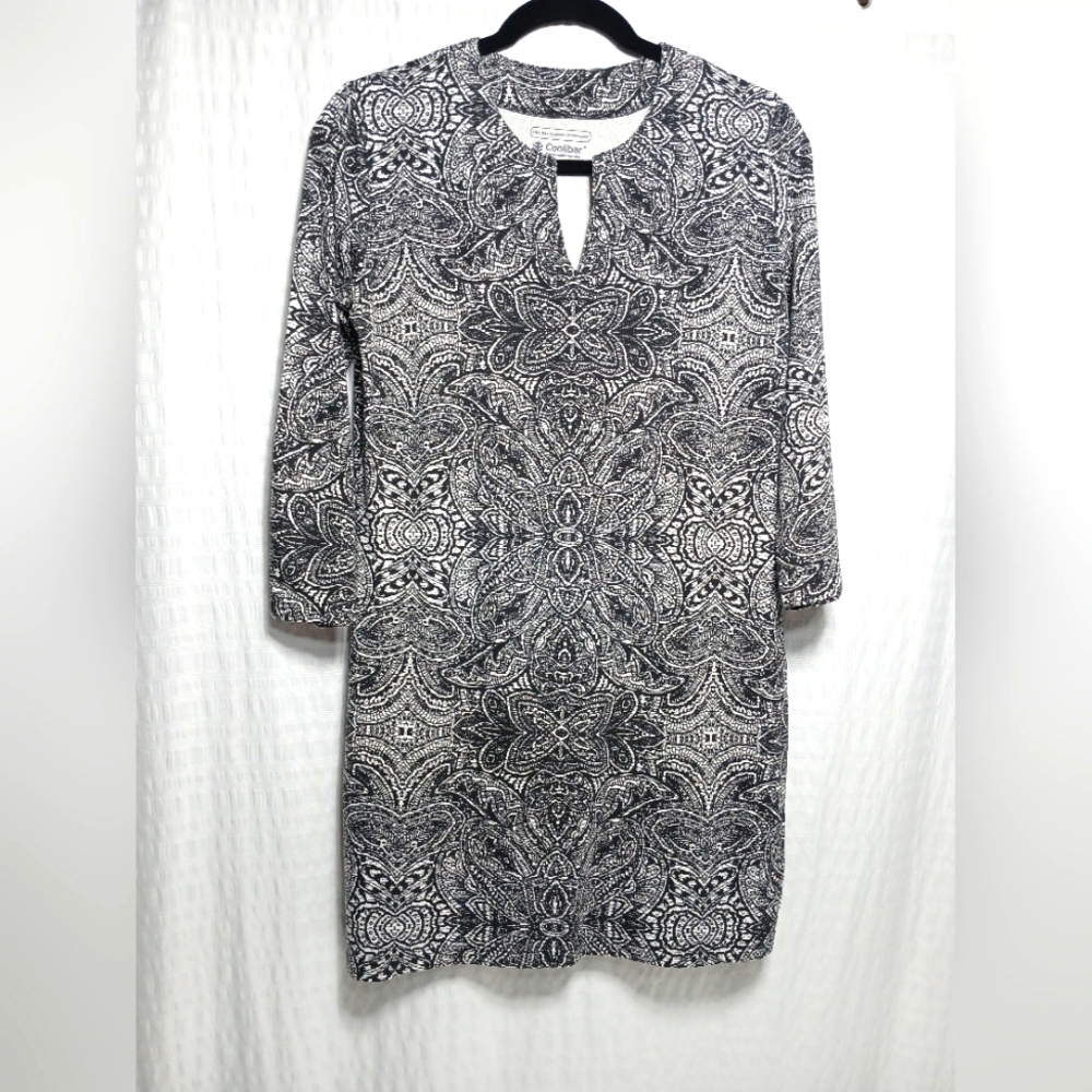 Coolibar Oceanside Tunic Sun Protection 3/4 Sleeve Dress .Size S
